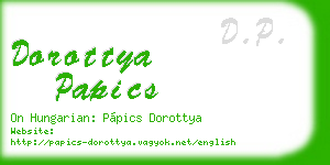 dorottya papics business card